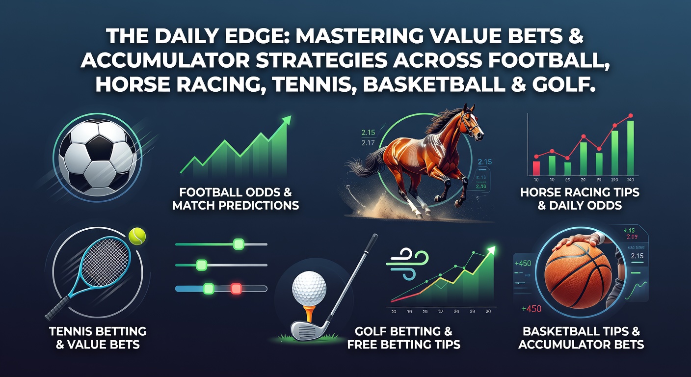 Vibrant scene capturing the thrill of Aintree's Grand National fences blending with Augusta National's iconic pines and NBA playoff intensity under arena lights
