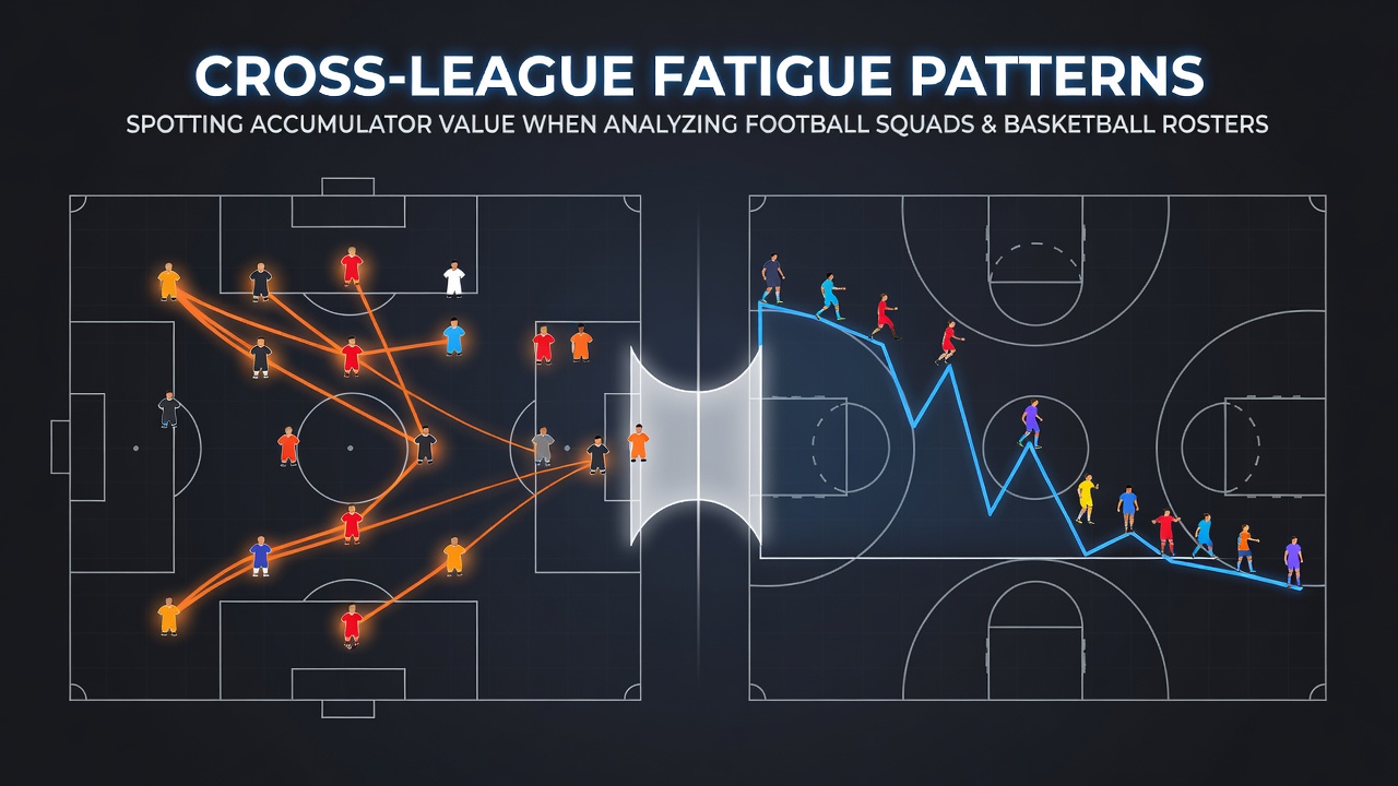 Data charts showing fatigue impact on team performance metrics