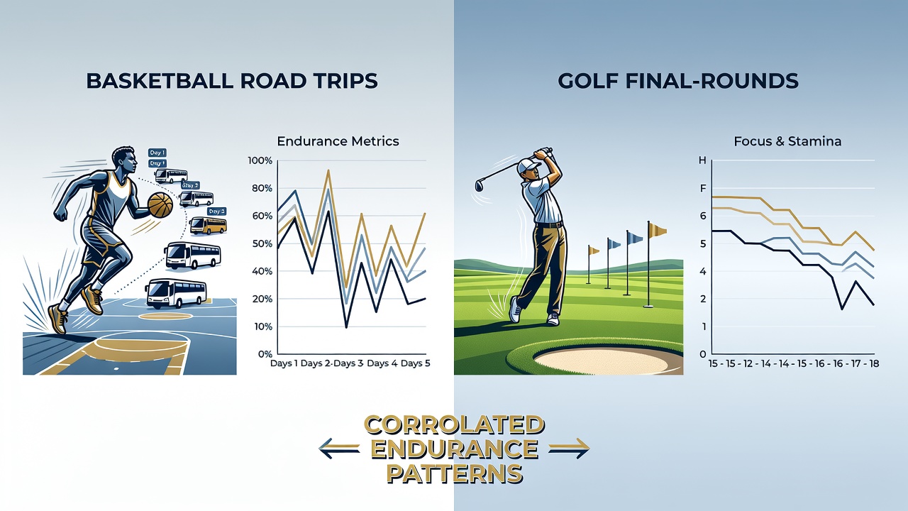 Professional golfer preparing for a decisive final round shot amid tournament pressure and physical demands