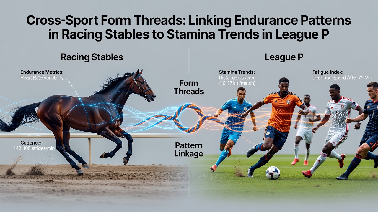 Data visualization showing stamina correlations between racing stable results and league team performance trends