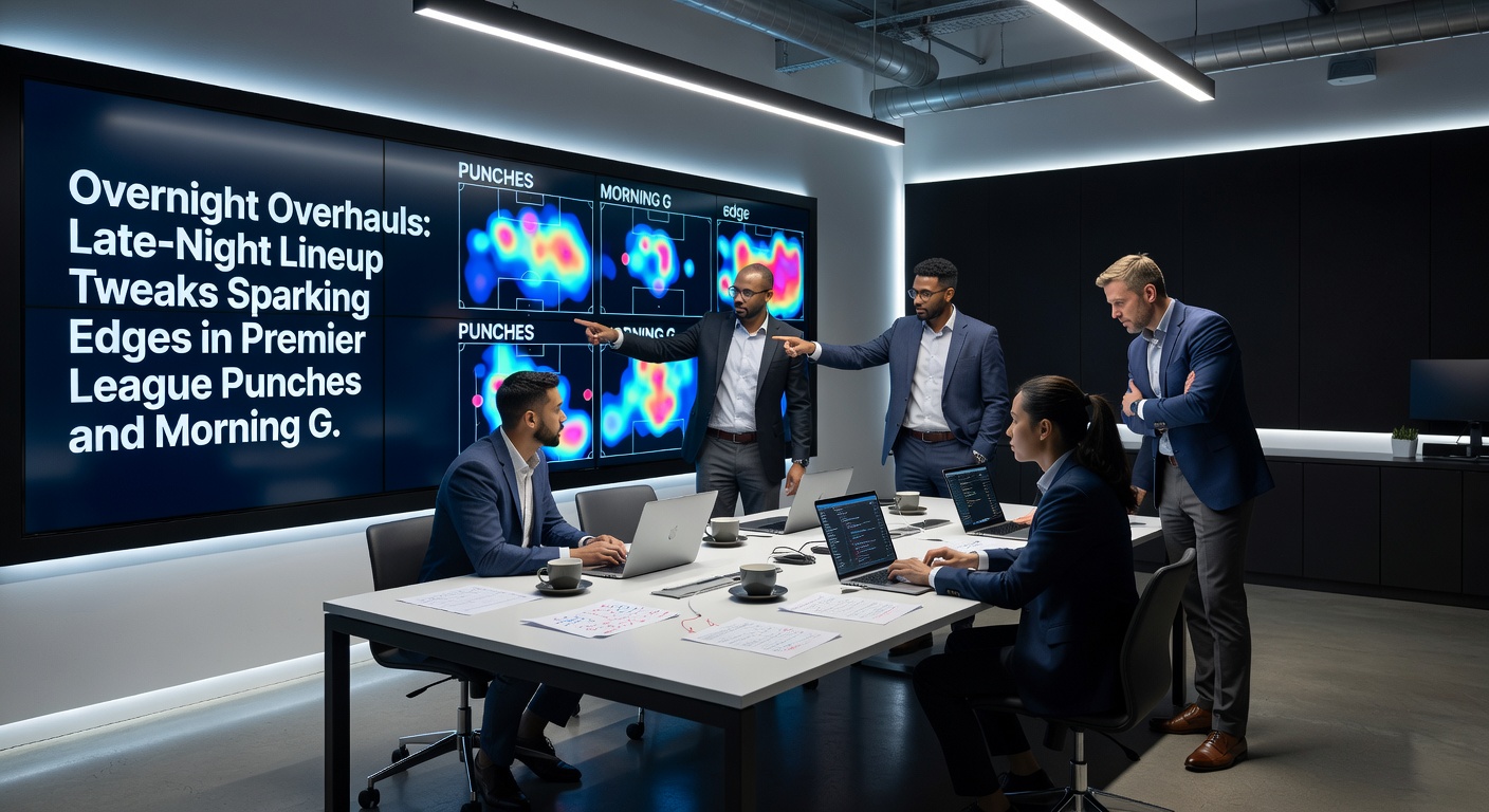 Horse trainers observing morning gallops at a misty track, jotting declarations that signal betting adjustments for the day's races
