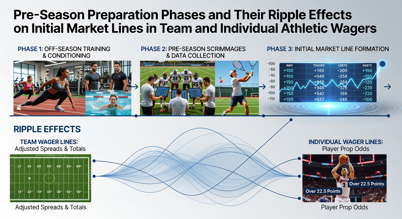 Athletes training during pre-season preparation phases affecting initial betting market lines