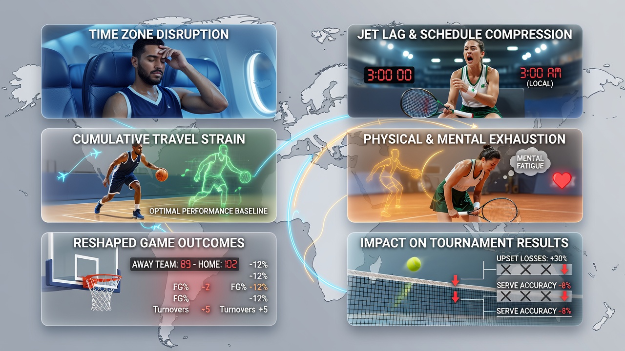 Tennis player checking flight status on mobile device amid tournament travel logistics